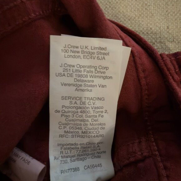 Madewell Stretch Velveteen Straight Zip Mini Skirt in Dark Cabernet - Picture 12 of 12